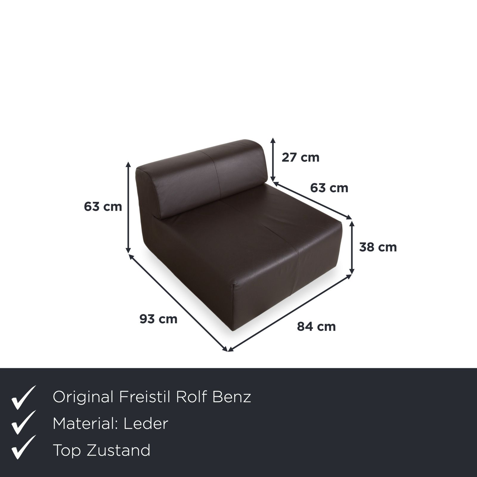 Rolf Benz Freistil 185 Leather Armchair Brown photo furniture