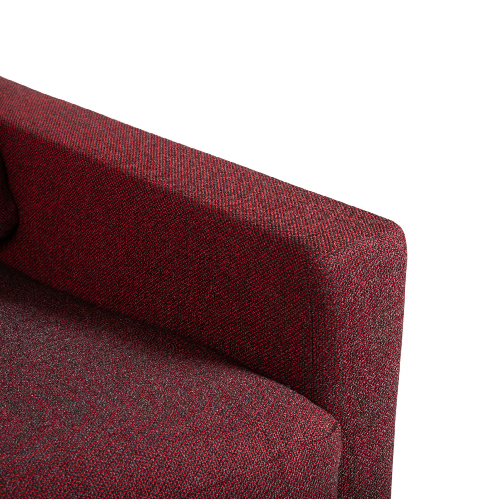 Canapé 2 places Erpo CL 500 en tissu texturé, rouge et noir photo for sale