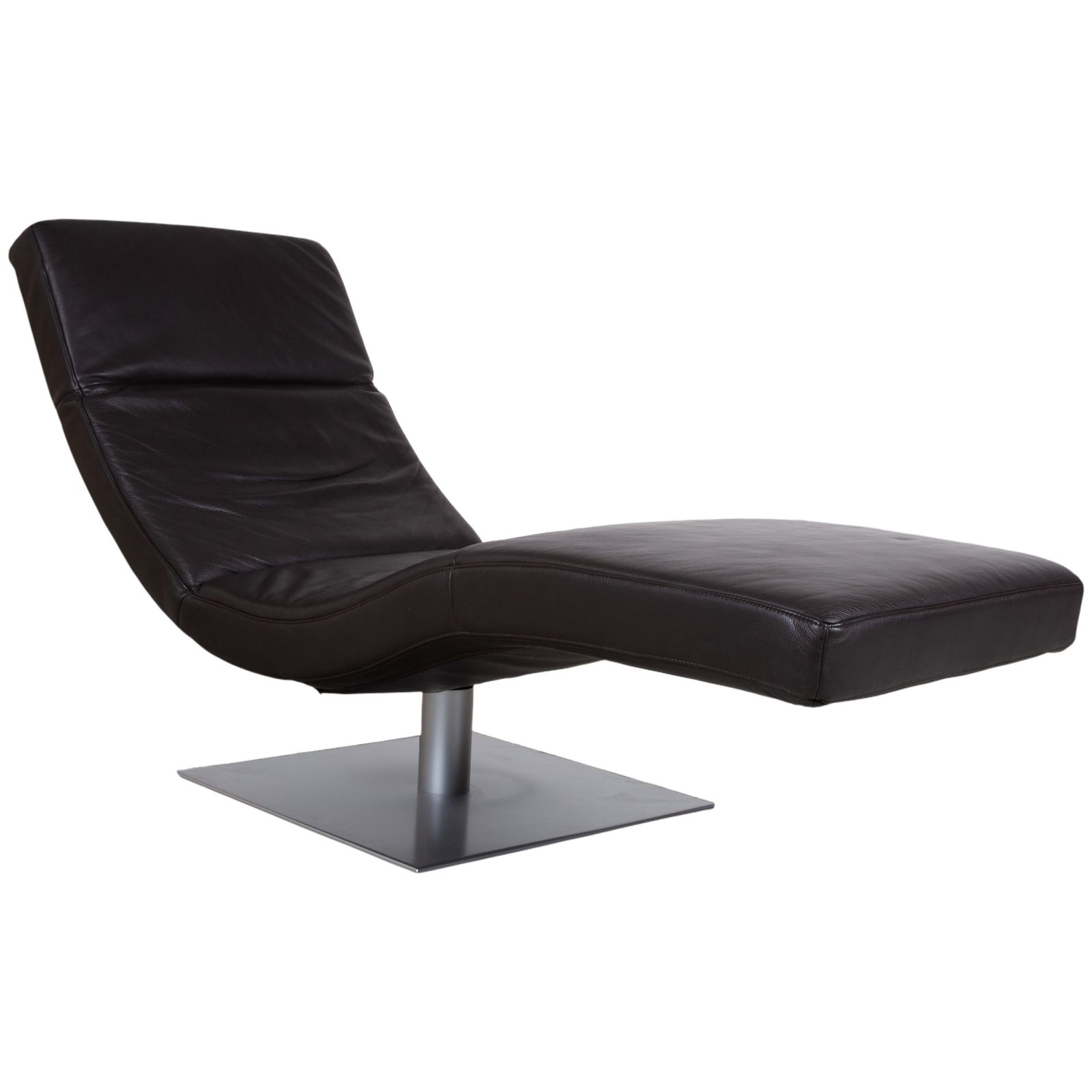Willi Schillig Lounger en cuir brun, fonction manuelle