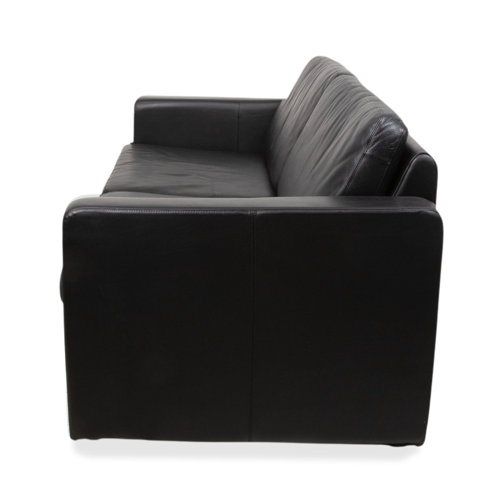Mobilier Canapé 2 places Cor Conseta en cuir noir photo