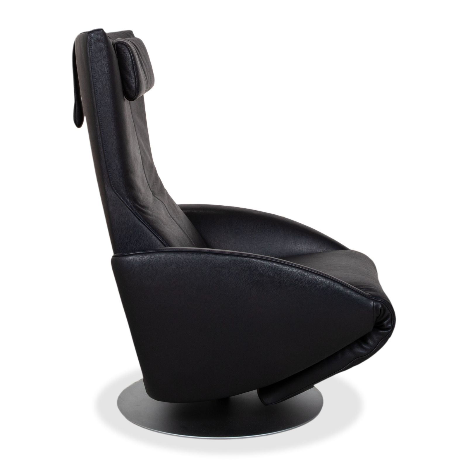 photo furniture Fsm Mate Leren Fauteuil Donkerblauw Elektrische Functie Batterij Relaxfunctie