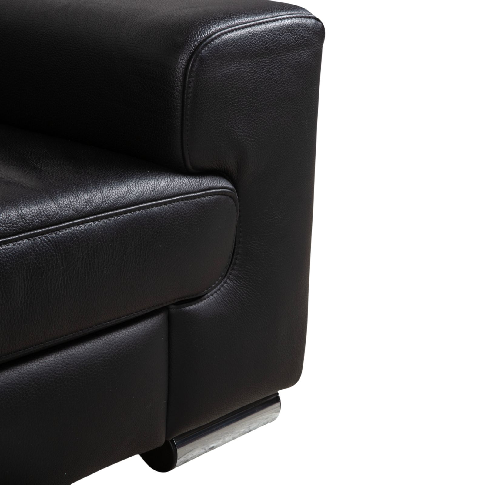 Canapé d'angle Ewald Schillig Loft en cuir noir photo for sale