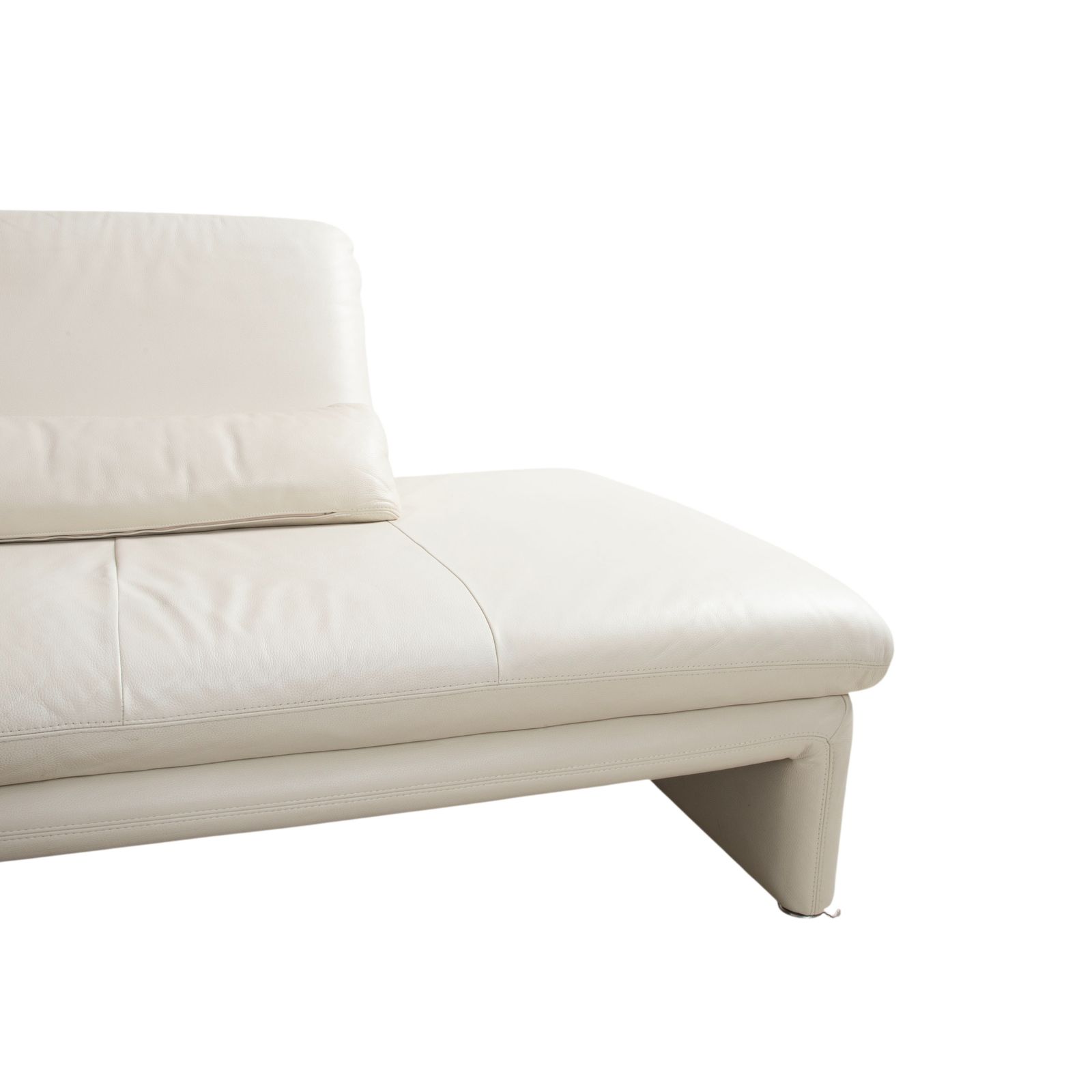 photo for sale Willi Schillig Leather Corner Sofa Cream Beige Manual Function