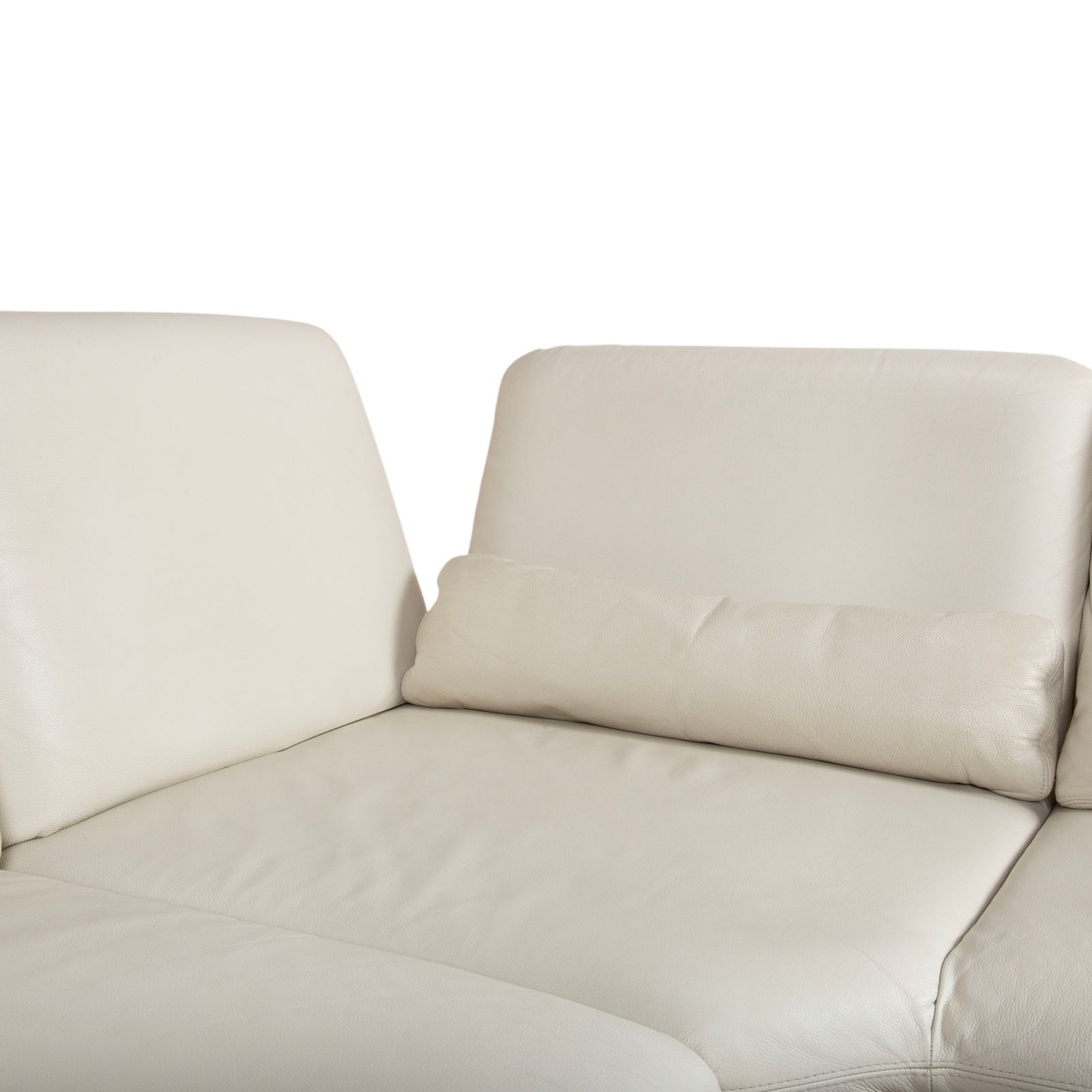 Furniture Willi Schillig Leather Corner Sofa Cream Beige Manual Function photo