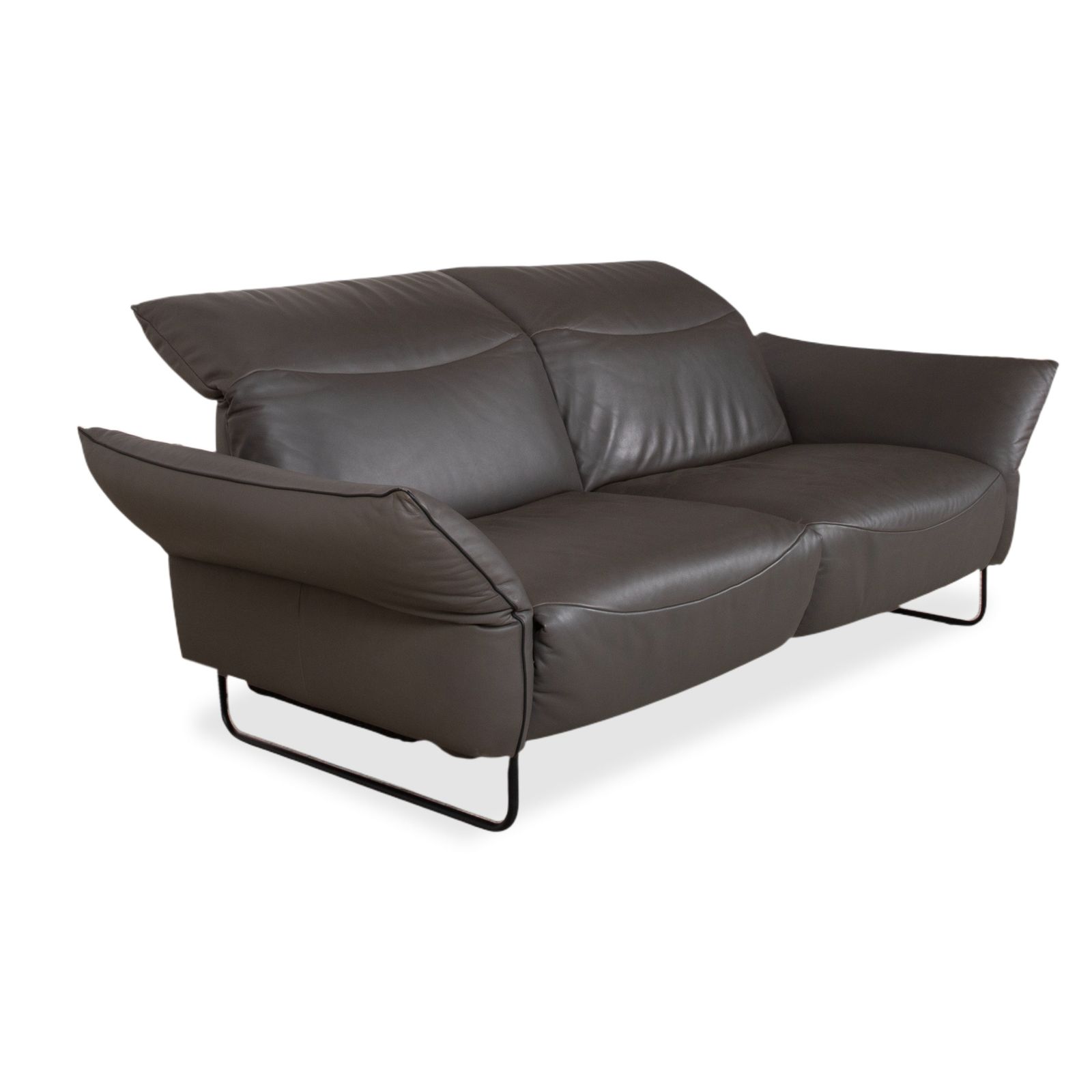 Canapé 2 places Comfort Republic en cuir anthracite avec fonction électrique photo for sale