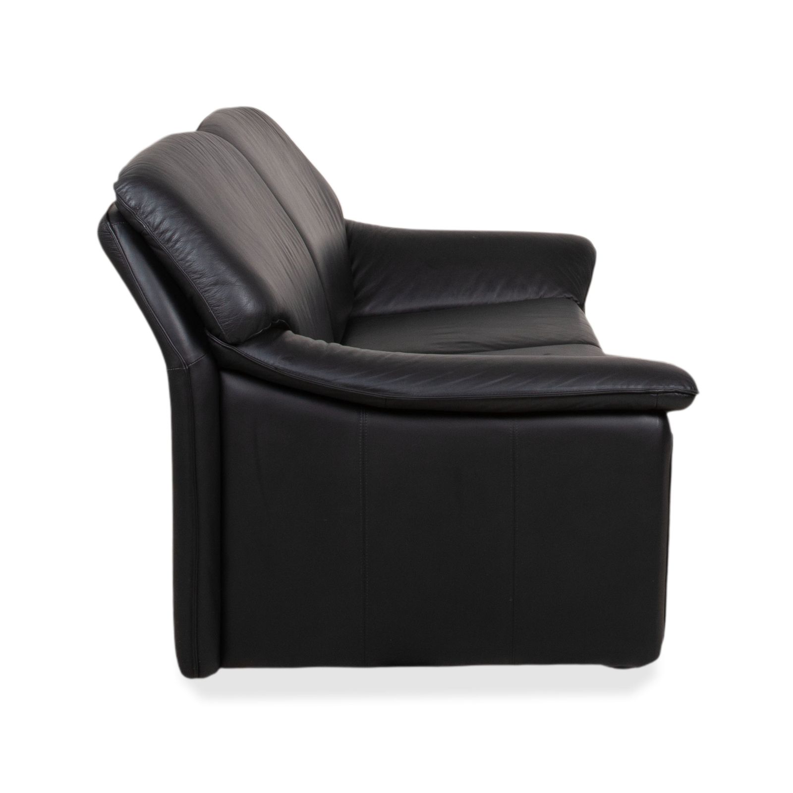 Mobilier Canapé design 2 places Lauser Atlanta en cuir noir photo