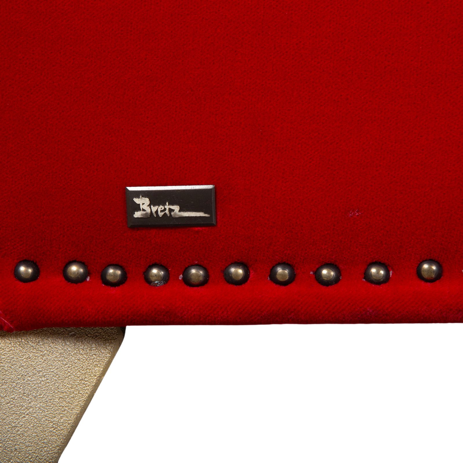 photo furniture Bretz Gaudi Velvet Fabric Three Seater Red Sofa