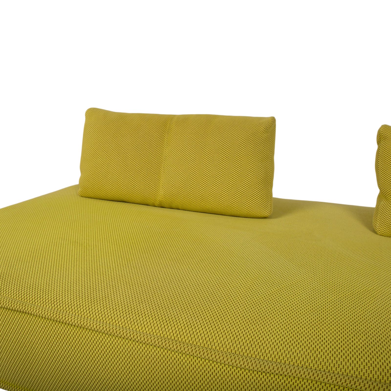 Canapé Roche Bobois Escapade 3 places en tissu jaune-vert photo buy