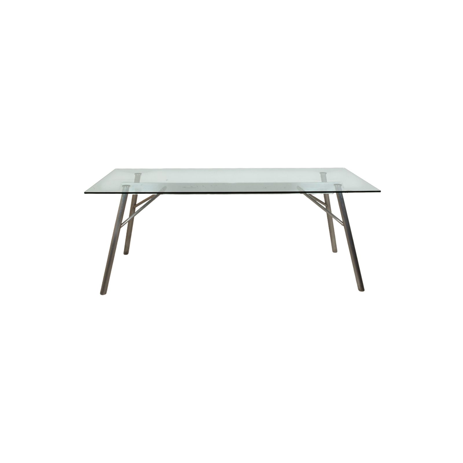 photo furniture Table à manger Rolf Benz en verre argenté