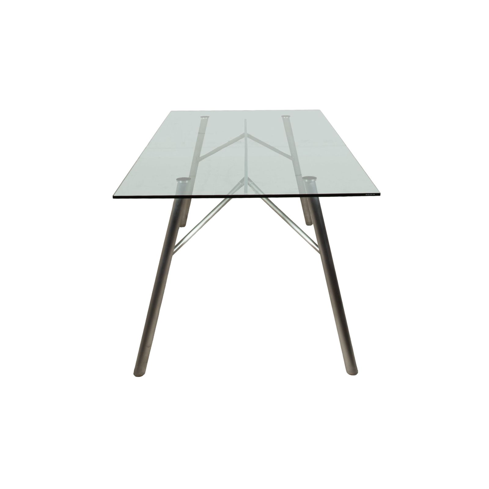 photo for sale Table à manger Rolf Benz en verre argenté