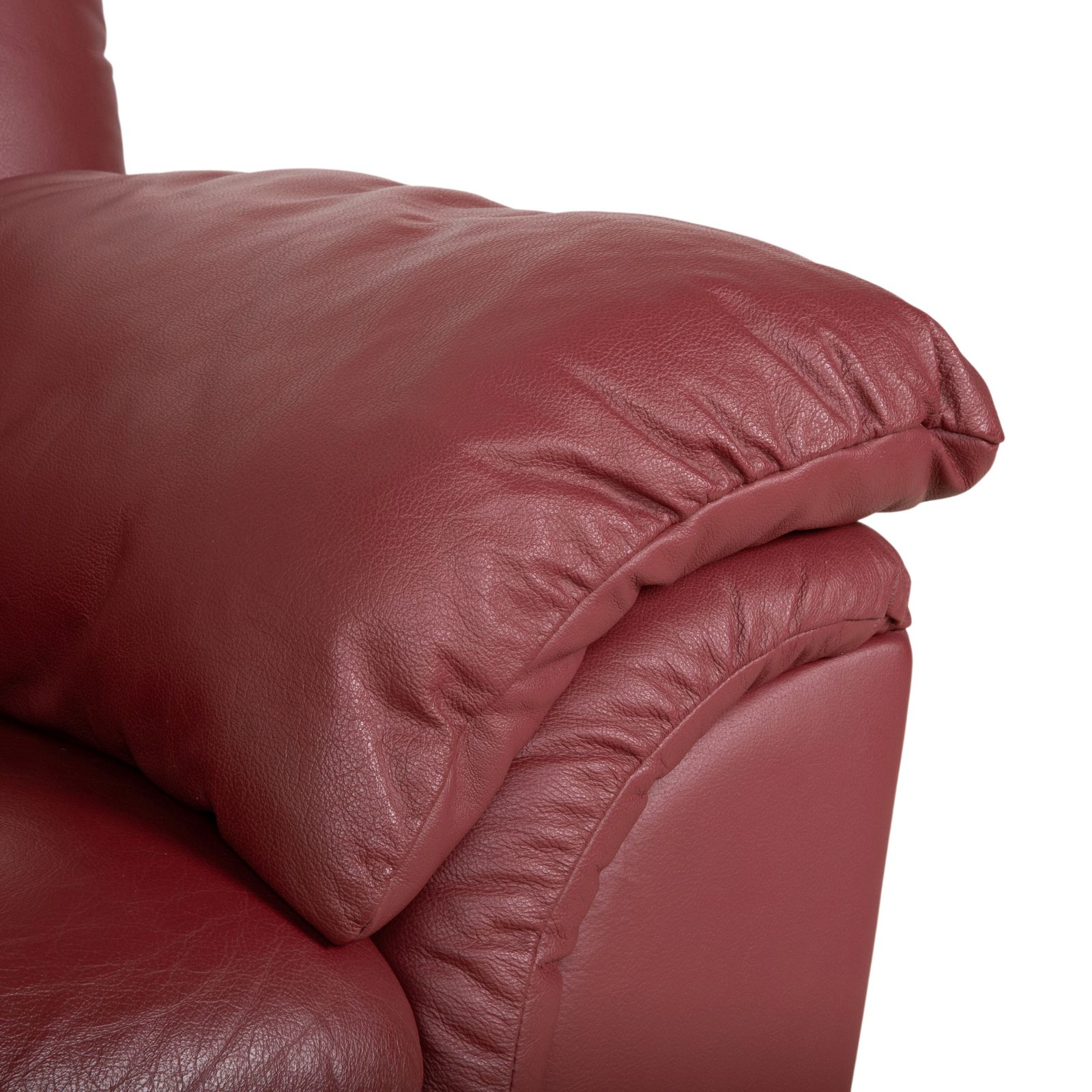 Fauteuil Natuzzi en cuir rouge photo for sale