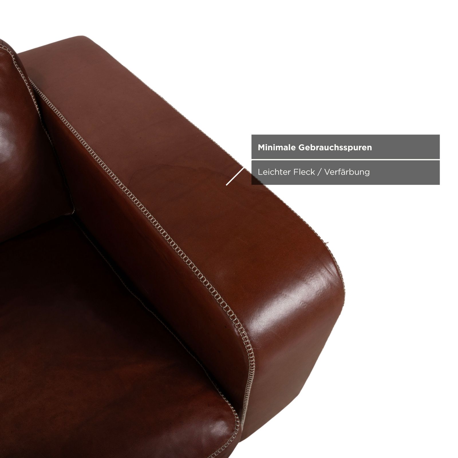 photo furniture Canapé 3 places en cuir Machalke Valentino, marron