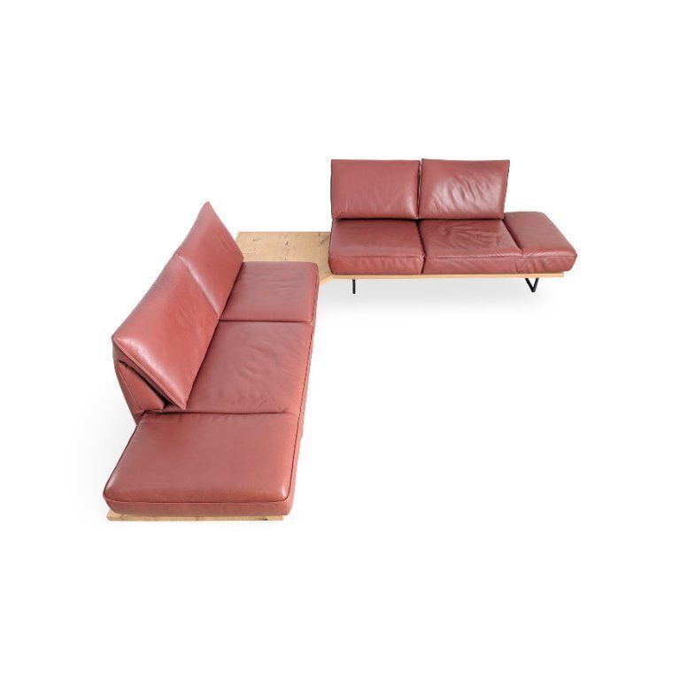 Canapé d'angle Koinor Phoenix en cuir aniline brun, canapé de designer photo furniture