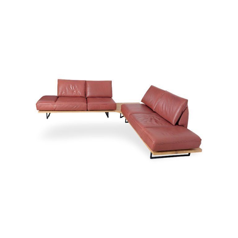 Canapé d'angle Koinor Phoenix en cuir aniline brun, canapé de designer photo 5096.0
