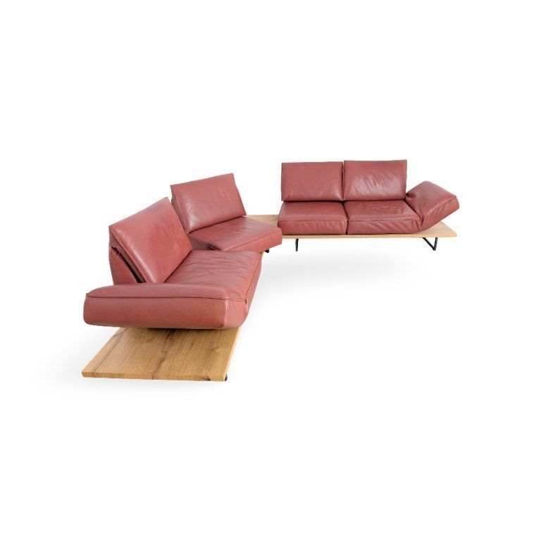 Canapé d'angle Koinor Phoenix en cuir aniline brun, canapé de designer photo vintage