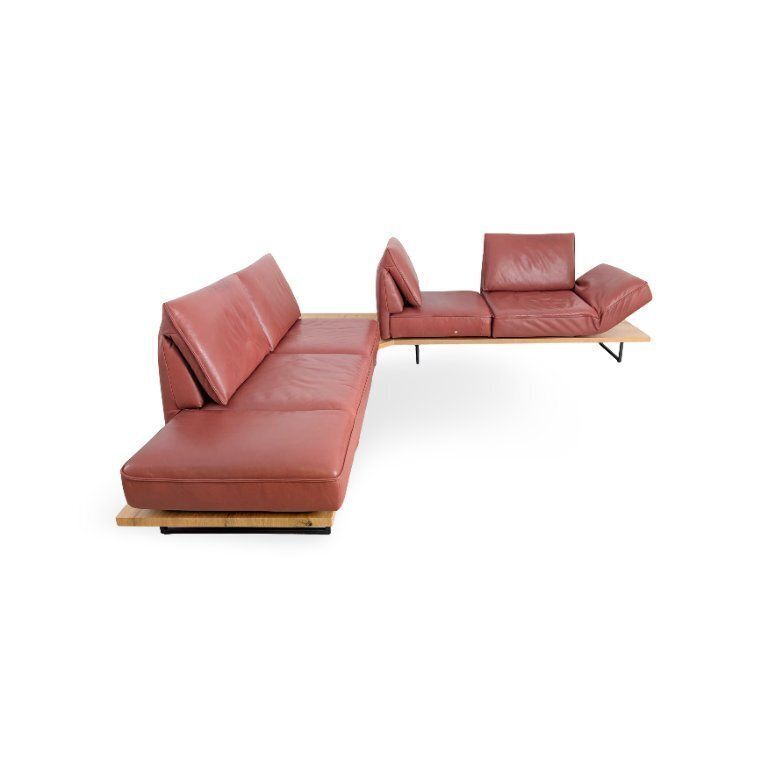 photo furniture Canapé d'angle Koinor Phoenix en cuir aniline brun, canapé de designer
