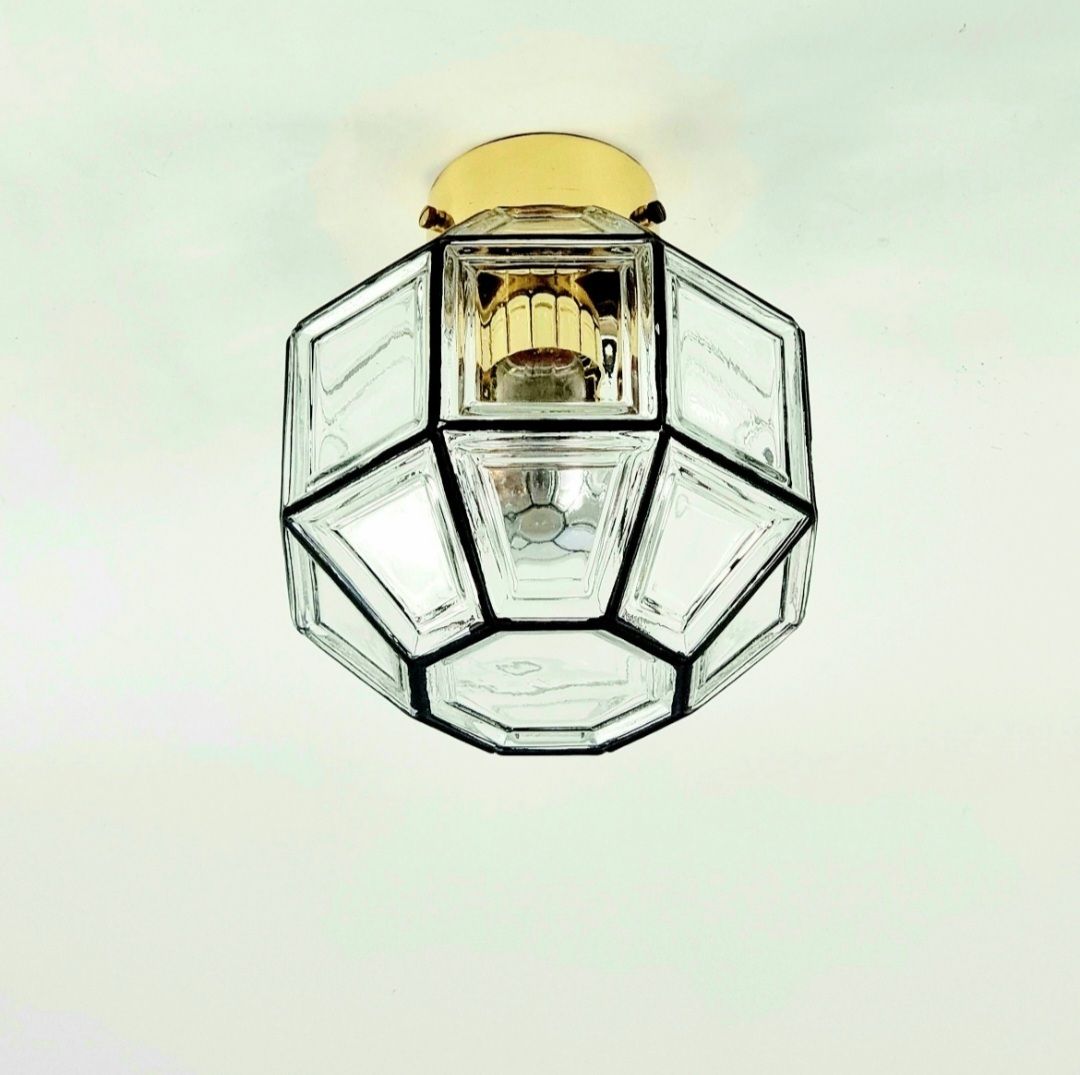 Mid Century Glass Ceiling Light From Limburg, Germany, 1960s/1970s photo furniture