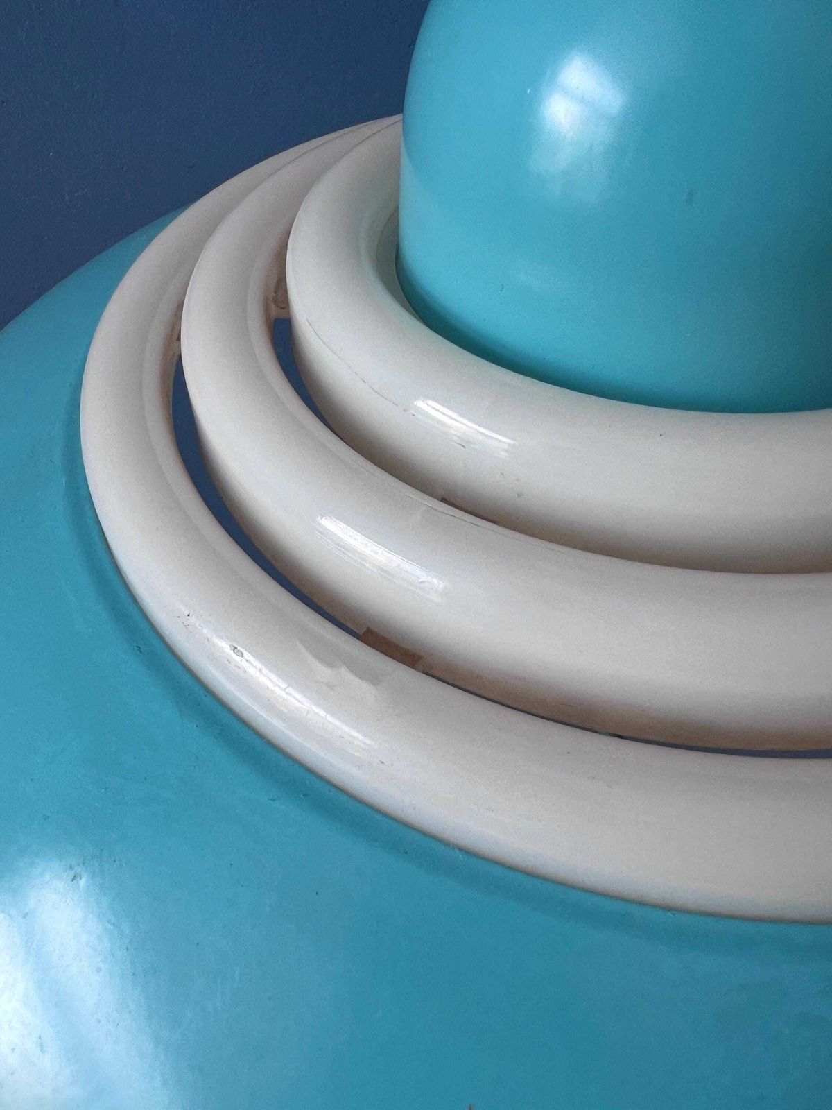 Verlichting Blauwe UFO Space Age Hanglamp van Knud Christensen photo