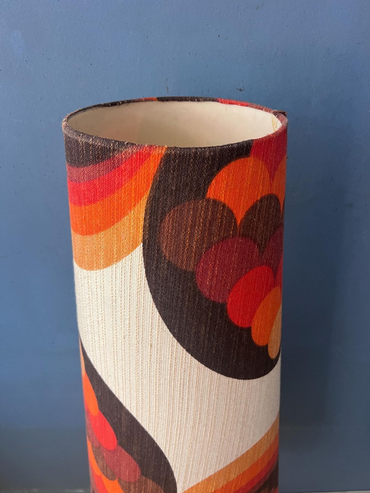 photo for sale Vintage Oranje Keramieken West-Duits MCM Vloerlamp