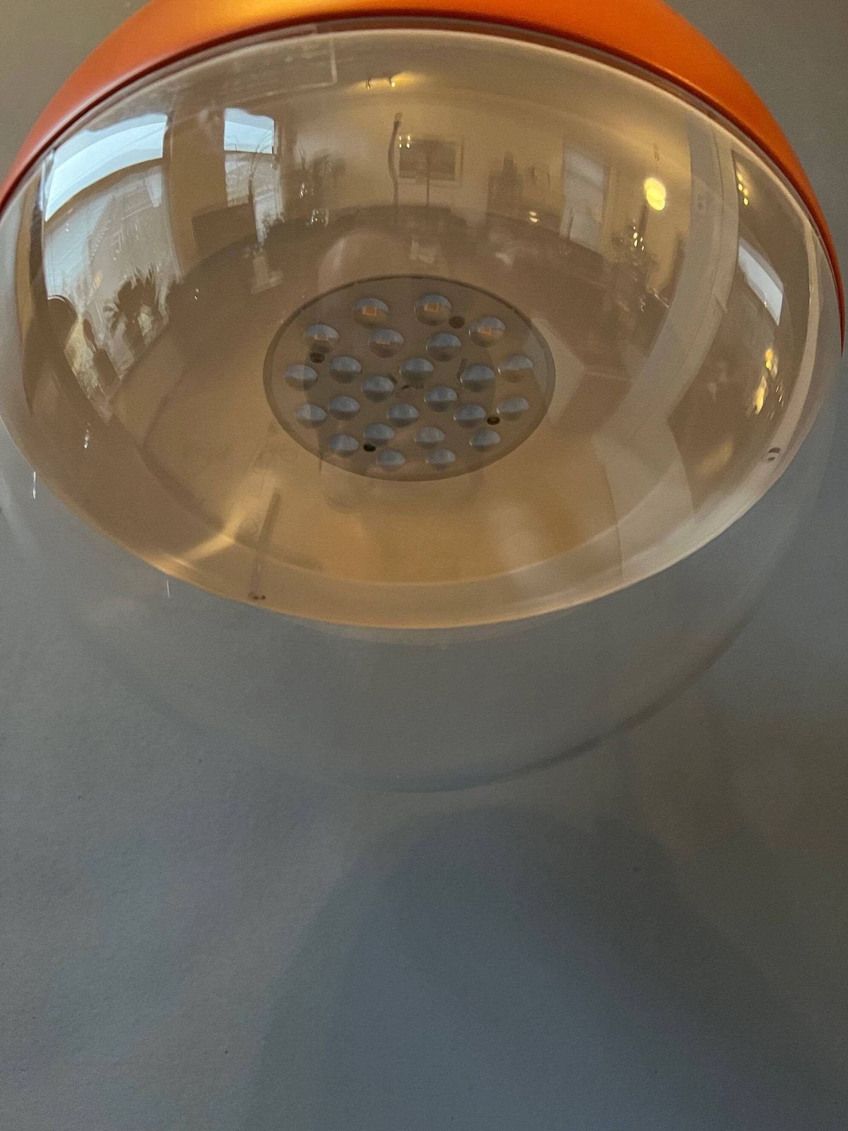 Mid Century Orange Ikea Väster Space Age Pendant Light photo buy