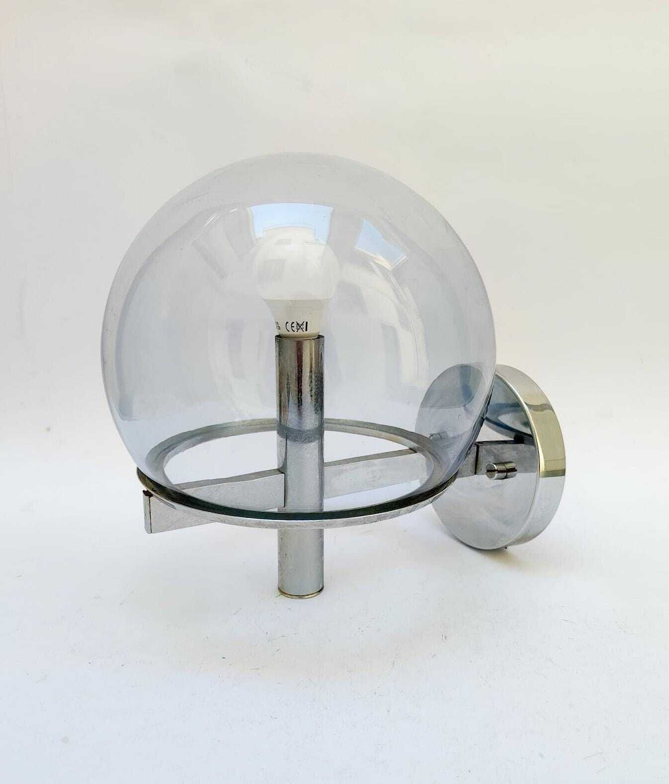 Gaetano Sciolari Vintage Space Age Design Chrome Sphere Wall Lamp photo 267.0