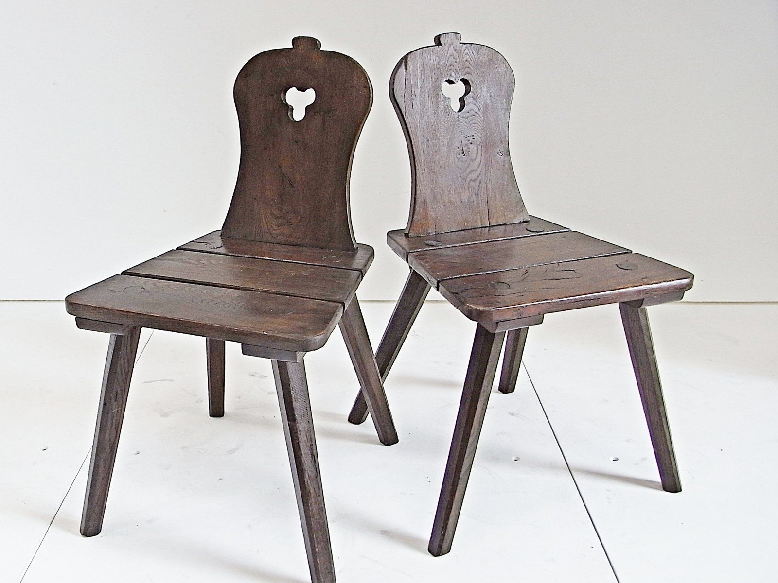 photo vintage Alfons tuintafel met stoelen van massief eiken, jaren 1970, set van 3