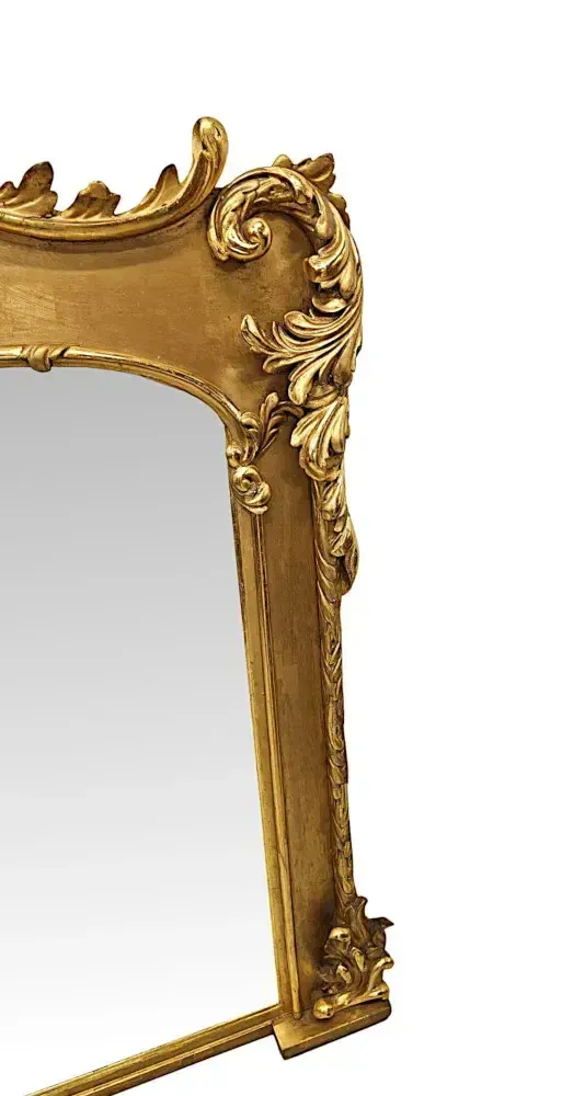 A Very Rare Early 19th Century Giltwood Overmantel Mirror photo buy