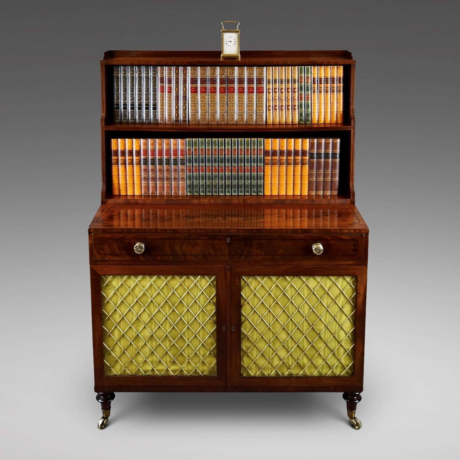 Fraaie Regency Mahonie Waterval Boekenkast