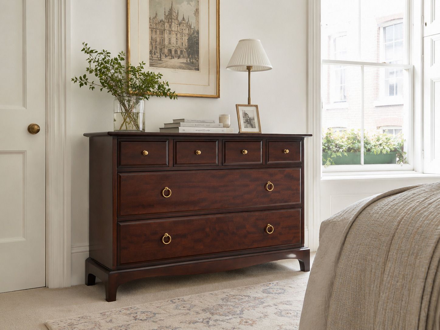 Mid Century Stag Minstrel Lowboy 6 Drawer Chest