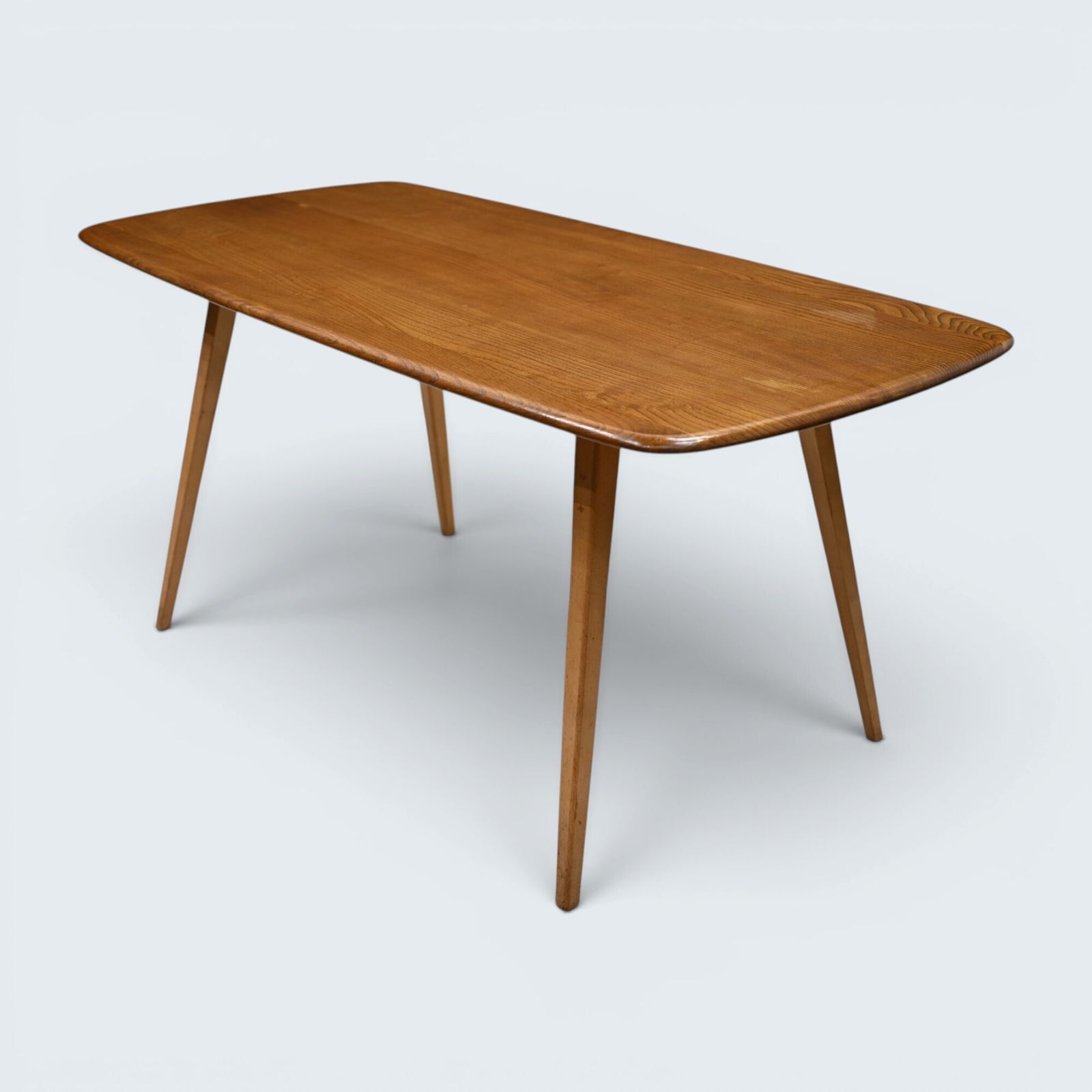 Ercol Plank Dining Table Seats 6 Vintage 5ft Long Light Finish Free Uk Delivery* photo vinterior