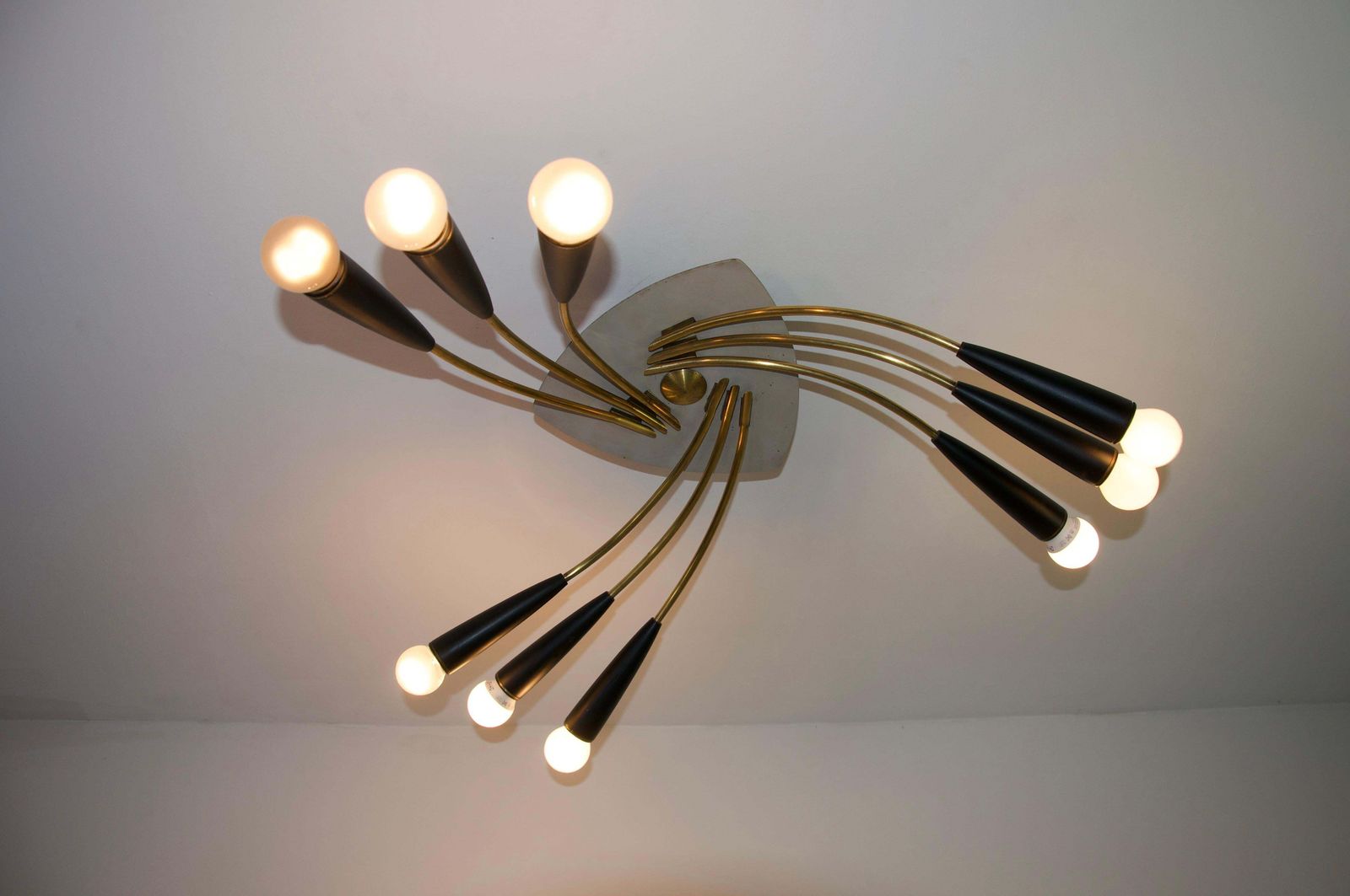 Mid-Century Messing Sputnik Hanglamp, jaren 1950, Duitsland photo 1944.0