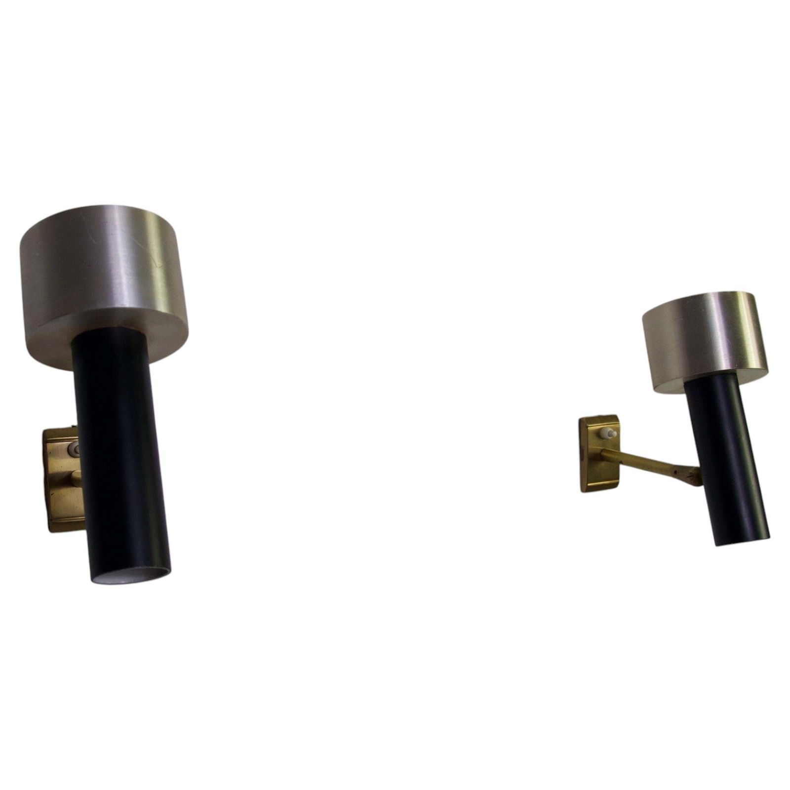 Mid Century Brass And Metal Wall Lamps By Stilux, Italy, 1960s