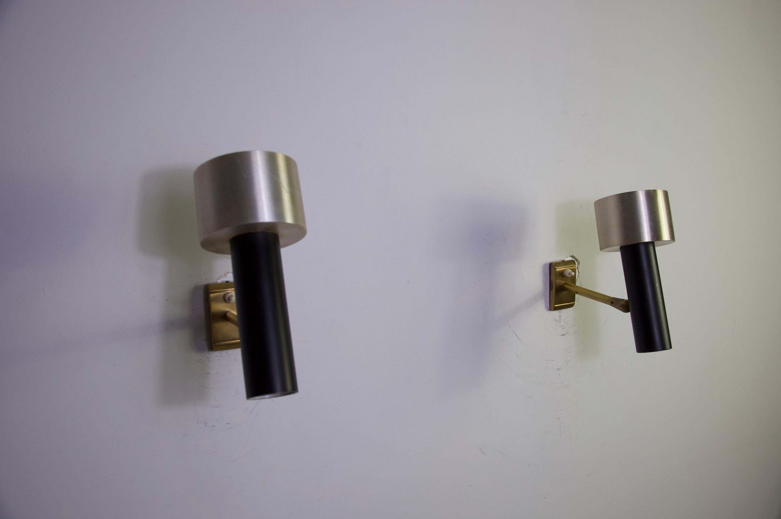 Mid Century Brass And Metal Wall Lamps By Stilux, Italy, 1960s photo vinterior