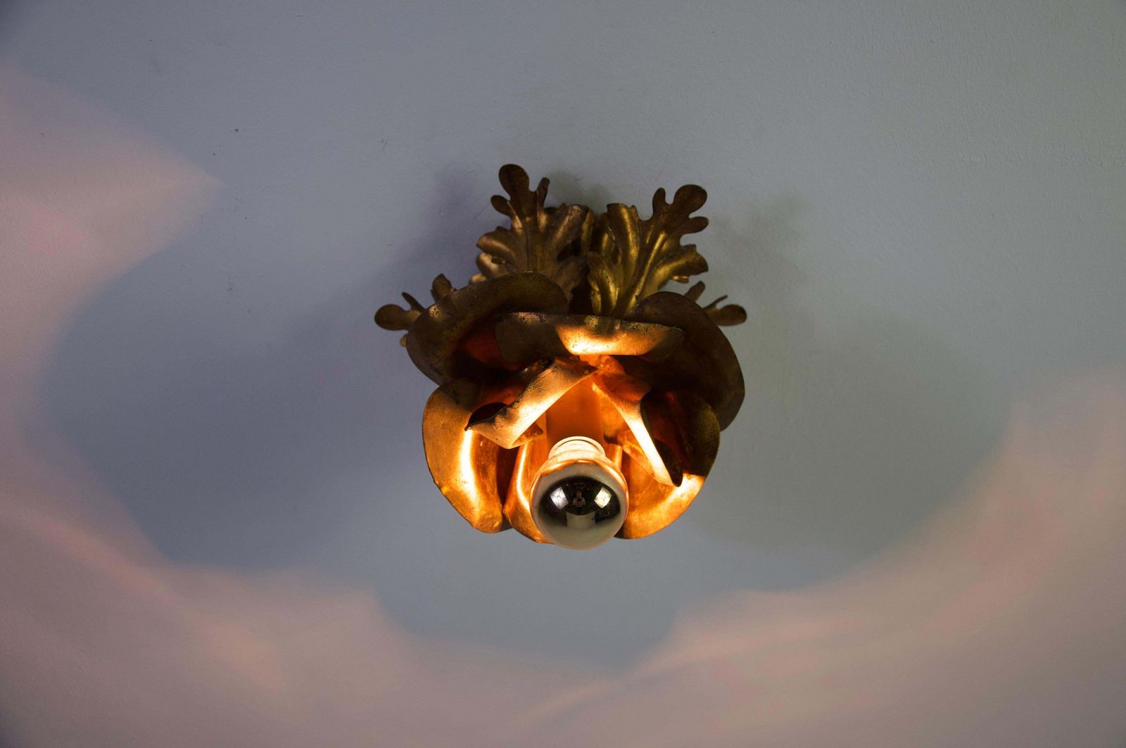 Bloemenvorming plafondlamp van Banci Firenze, Italië, jaren 1970 photo buy