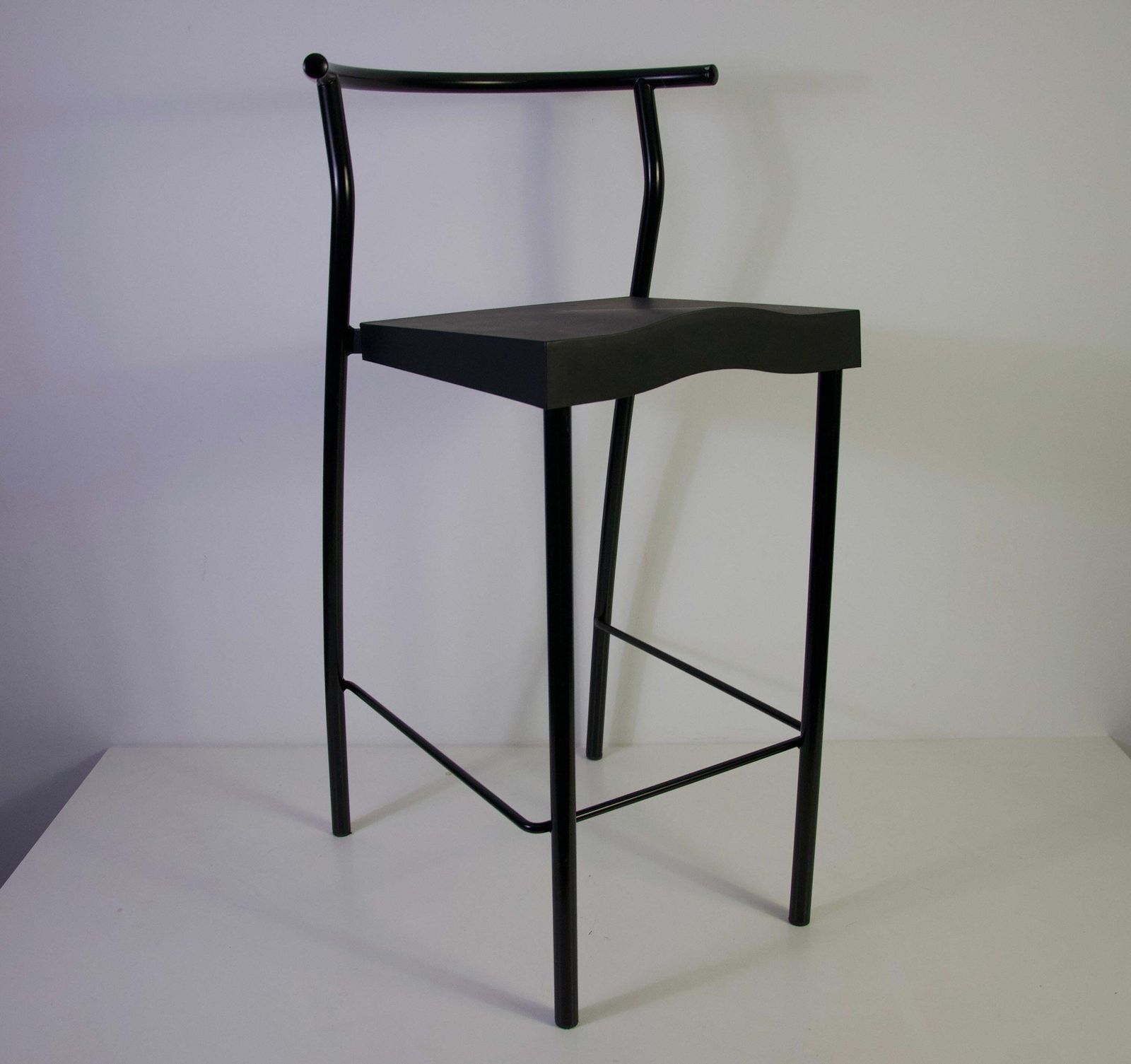 Set van 3 zwarte barkrukken van Philippe Starck voor Kartell, jaren 1980, Italië photo vinterior