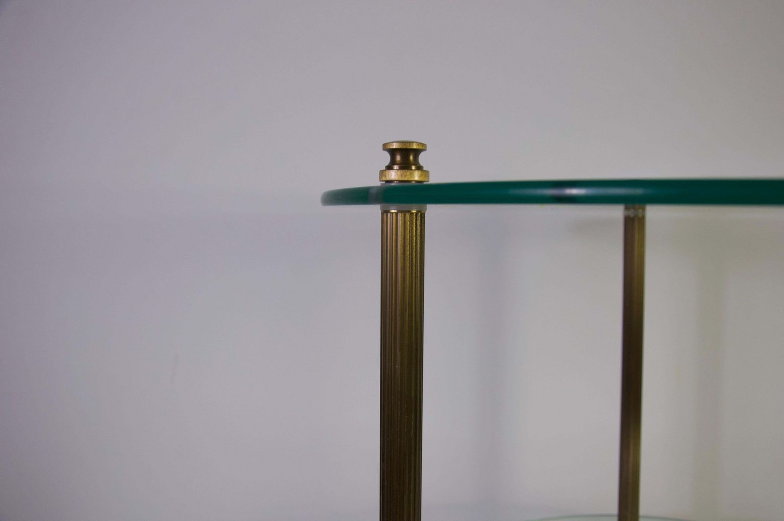 photo for sale French Brass And Glass Bar Cart, Drink Trolley, 1950s