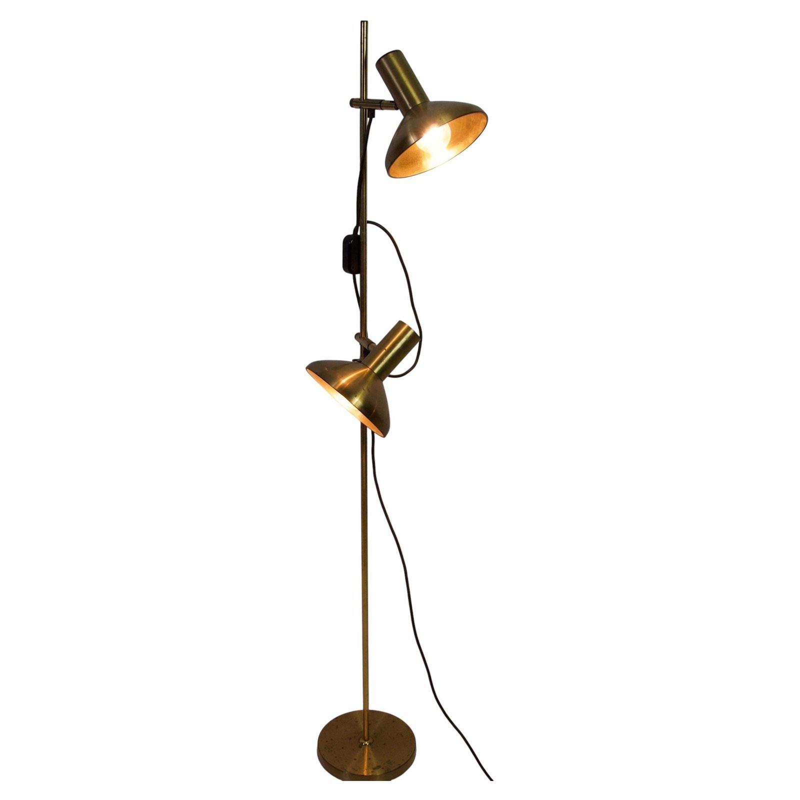 Brass Adjustable Floor Lamp, Germany, 1970s