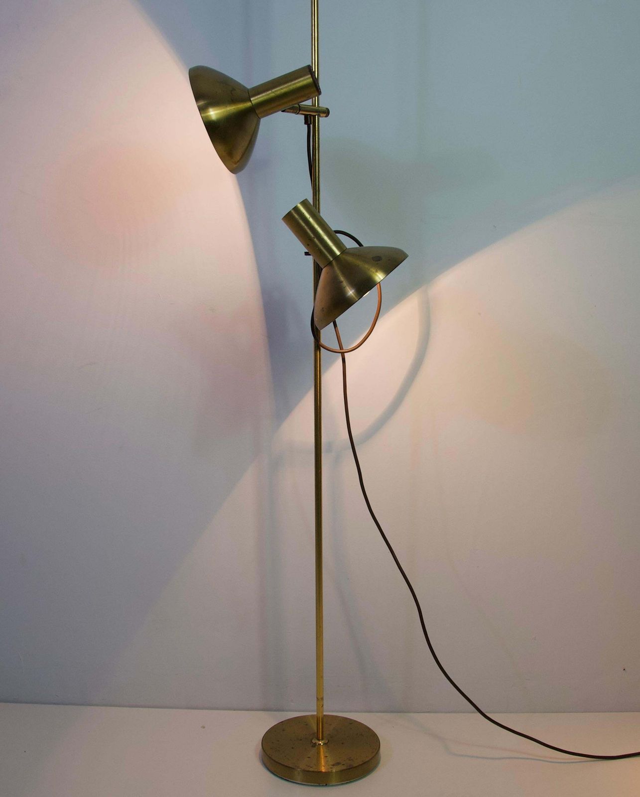 1033.0 Brass Adjustable Floor Lamp, Germany, 1970s photo