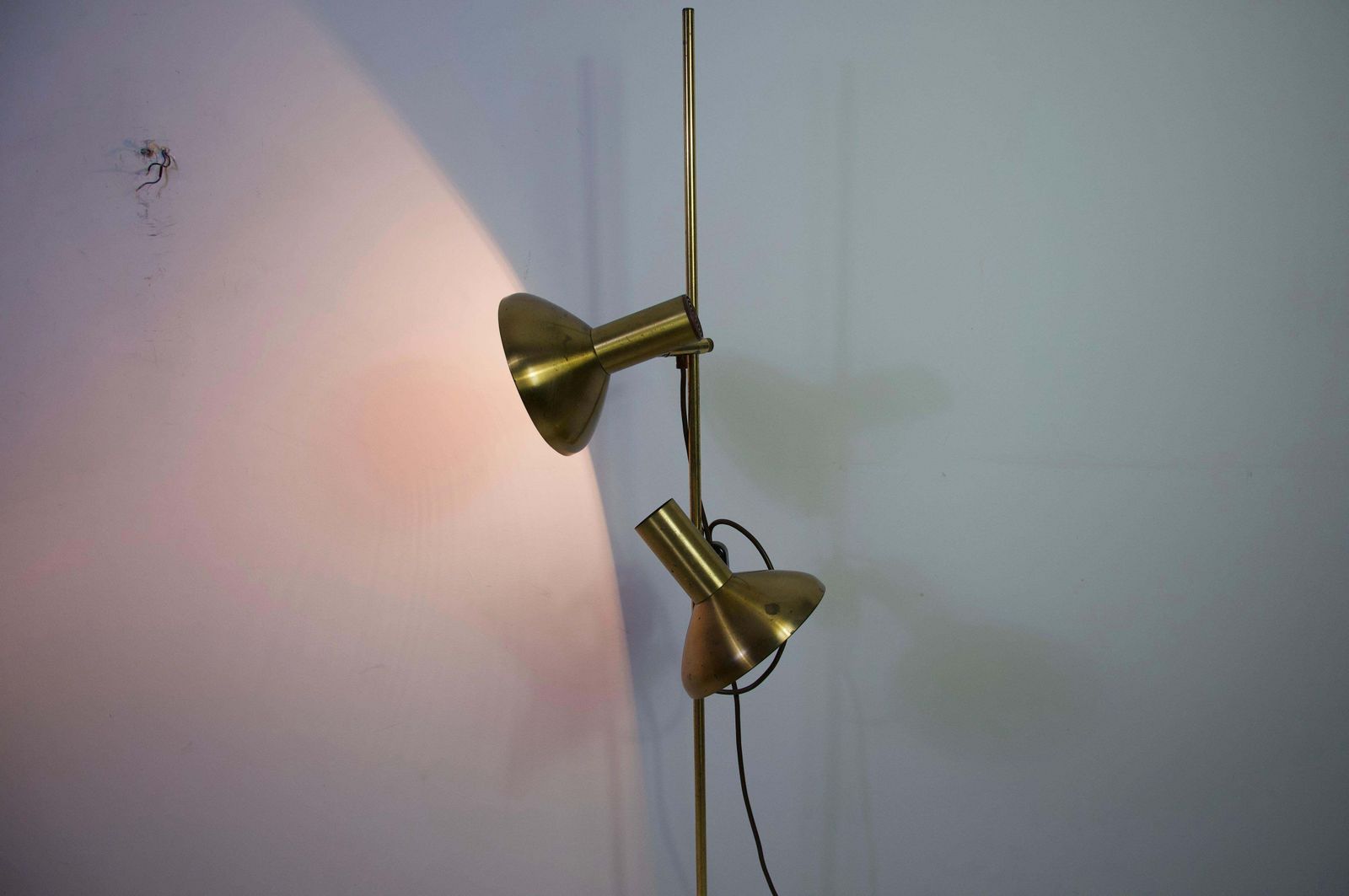 photo vintage Brass Adjustable Floor Lamp, Germany, 1970s