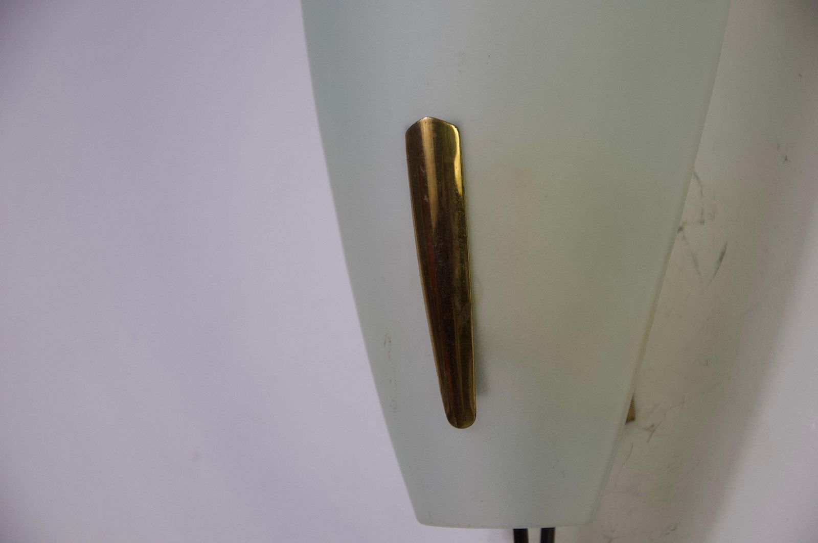 Mid Century Brass And Glass Wall Lamps By Stilnovo, Italy, 1960s photo buy