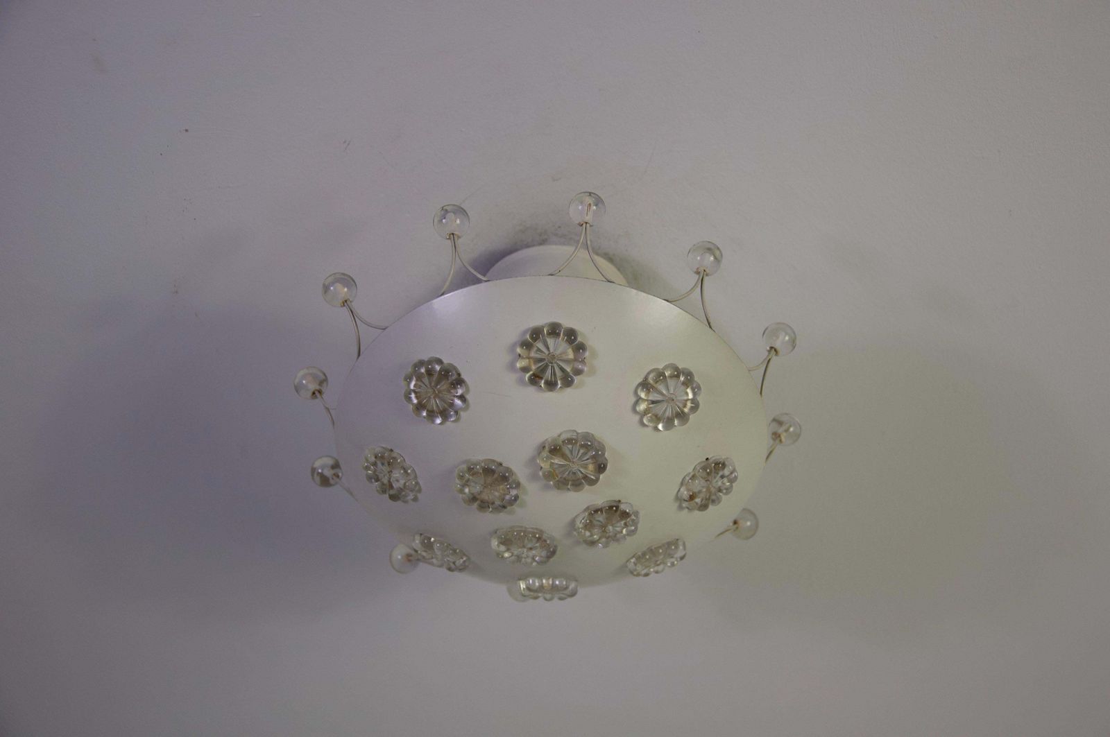 Small White Chandelier By Emil Stejnar For Rupert Nikoll, 1960s photo for sale