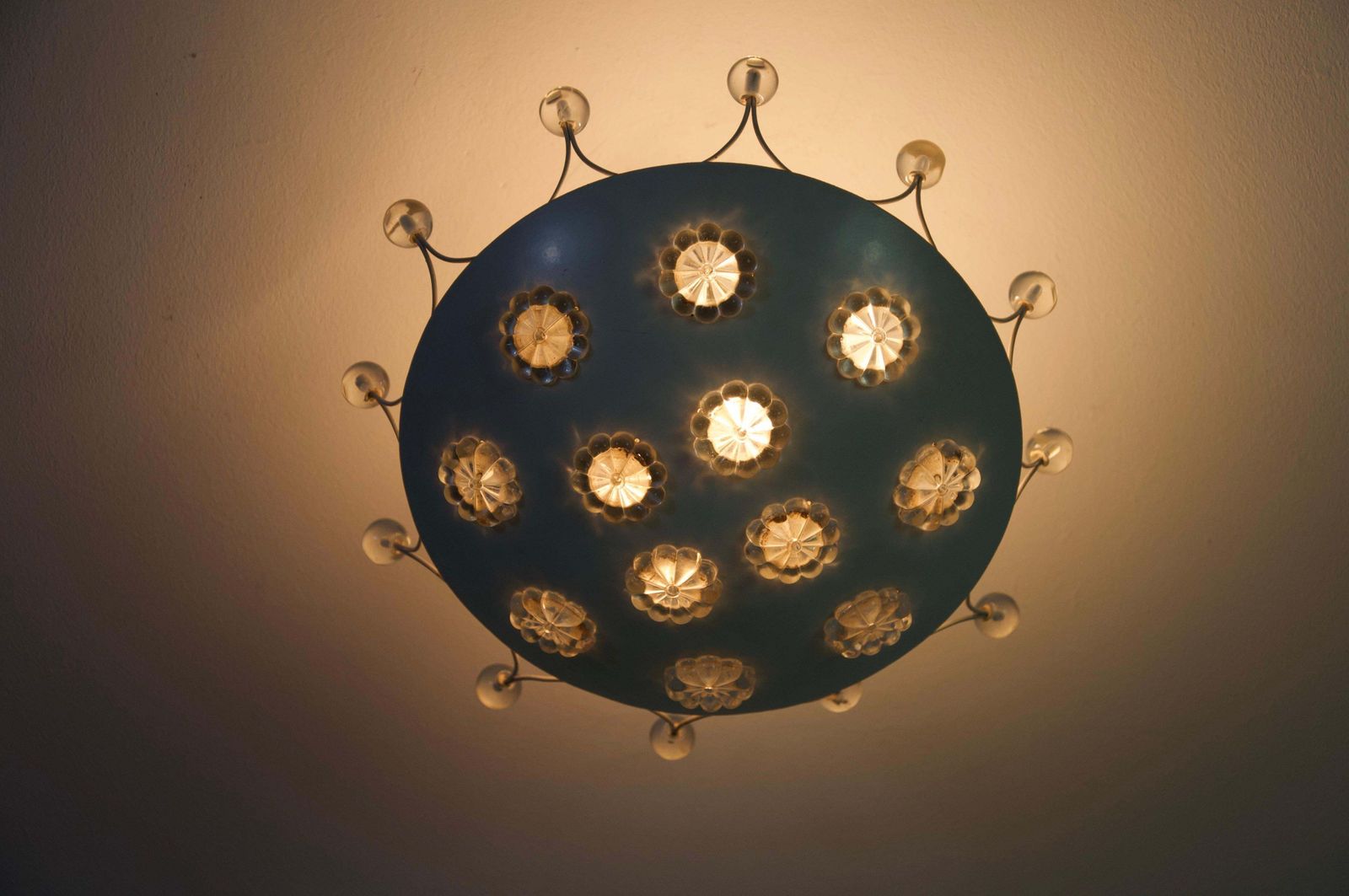 photo for sale Small White Chandelier By Emil Stejnar For Rupert Nikoll, 1960s