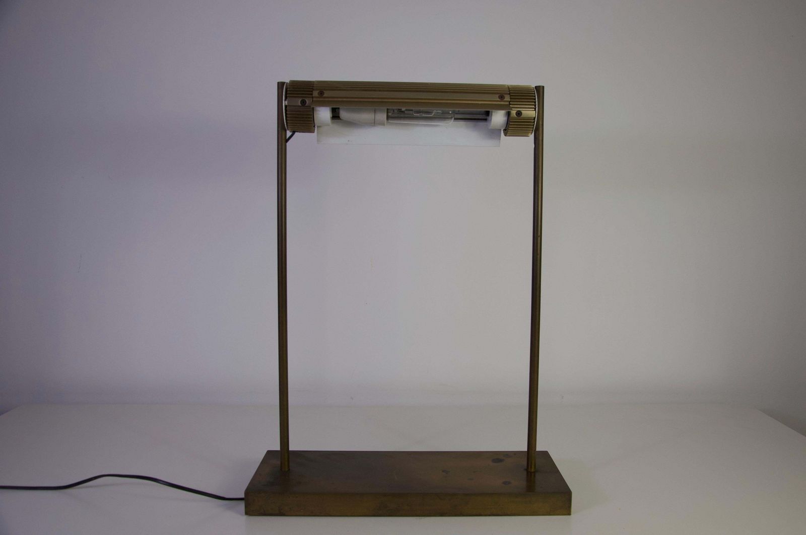 Zeer zwaar mid-century modern messing tafellamp, jaren 1960, Duitsland photo furniture