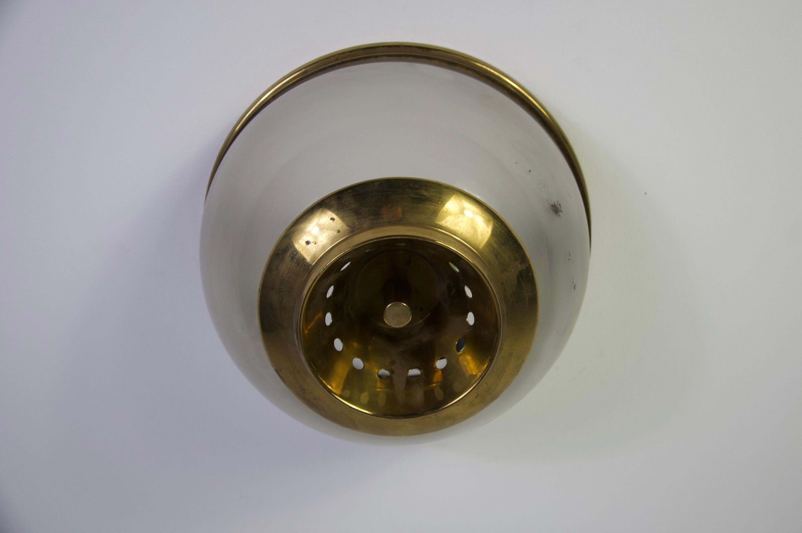 Lsp3 Brass And Glass Flush Mount By Luigi Caccia Dominioni For Azucena, 1960s photo buy