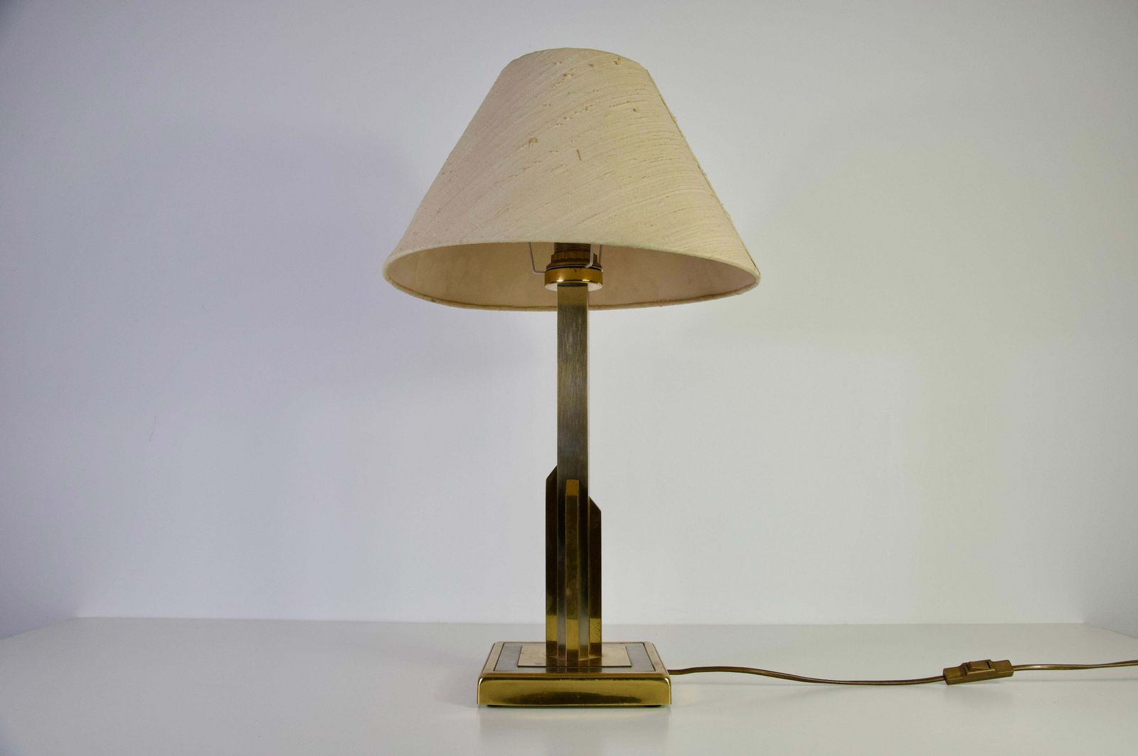 Fabric Shade Mid Century Modern Table Lamp, 1960s, Germany photo for sale