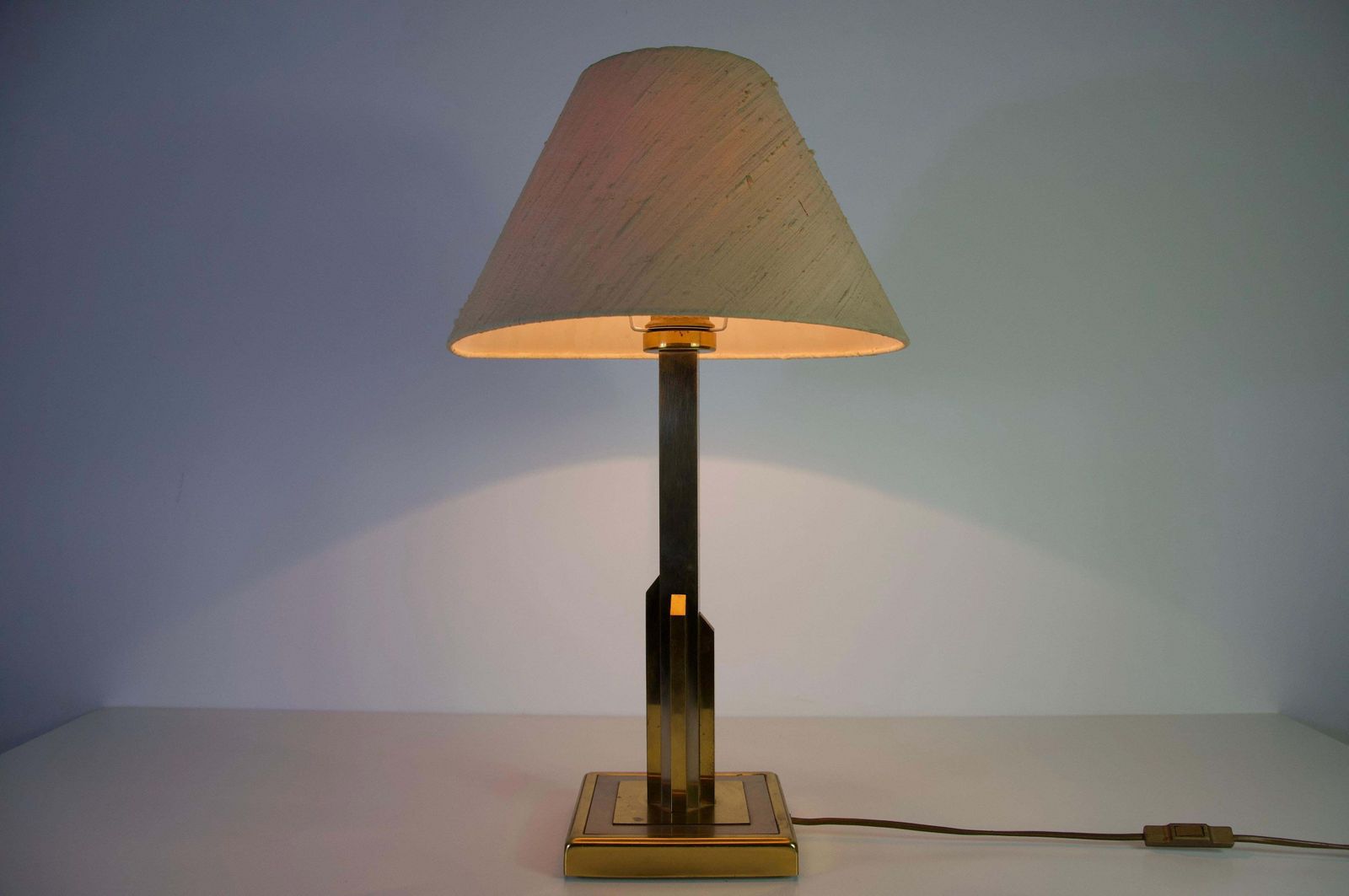 photo buy Fabric Shade Mid Century Modern Table Lamp, 1960s, Germany