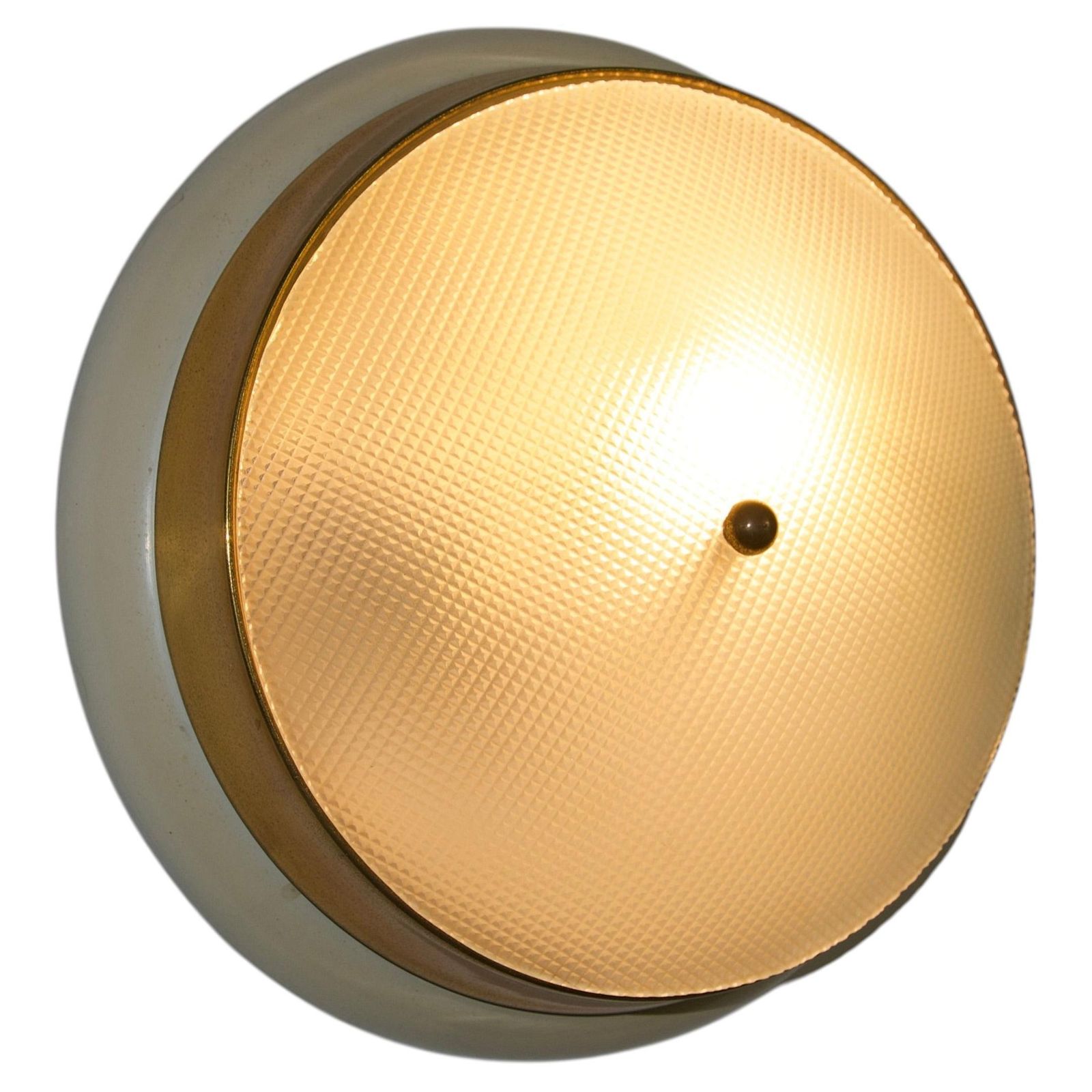 Round Mid Century Flush Mount By Stilnovo, 1960s, Italy