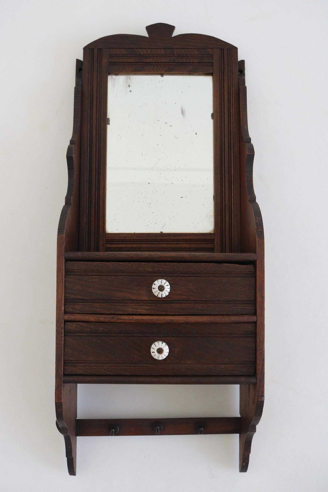 Antieke Eiken Gangspiegels Met Lades & Haken – Wandorganizer Voor De Gang photo furniture