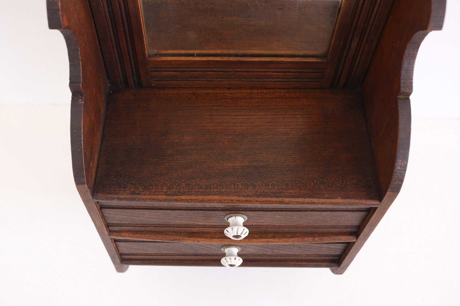 photo buy Antieke Eiken Gangspiegels Met Lades & Haken – Wandorganizer Voor De Gang
