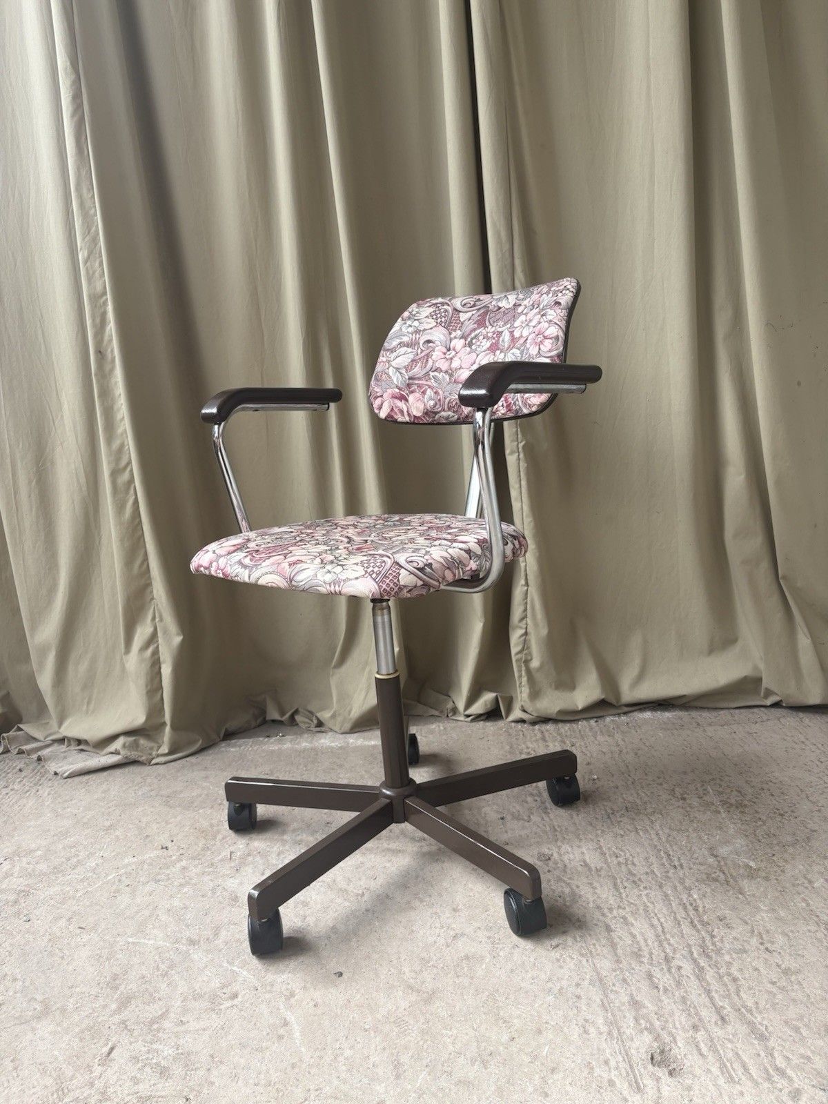 Vtg Mid Century 70s Desk Office Chair Danish Scandi Modernist R1215 photo 90.0